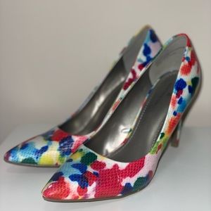 Worthington color splat heels; size 7.5